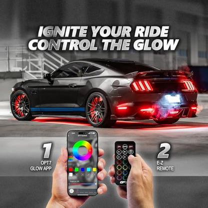 Aura Pro RGB Aluminum Car Underglow Kit with App & Remote Control (4 Count)