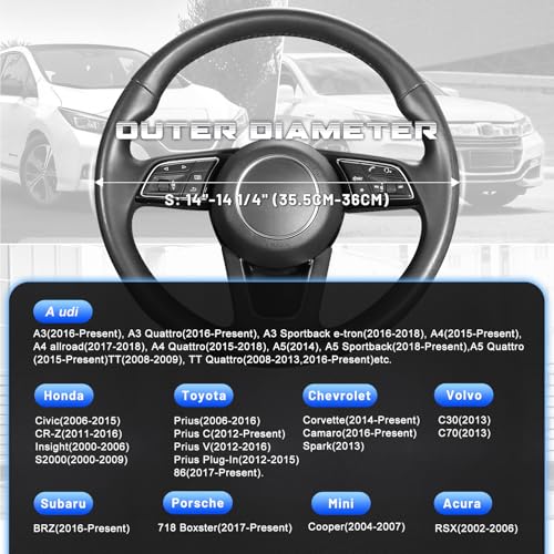 Car Steering Wheel Cover for Prius Civic Model 3