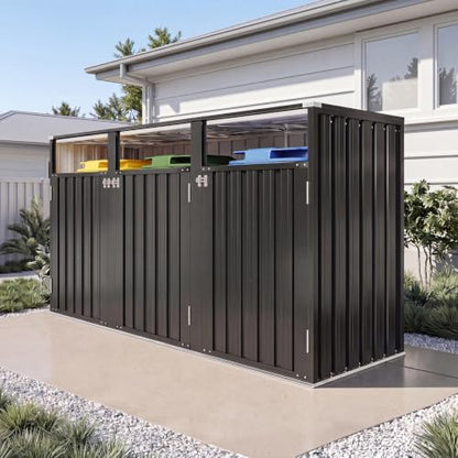 Outdoor Trash Can Storage Shed