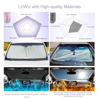 for 2023 2024 2025 2026 Chevy Colorado & GMC Canyon Windshield Sun Shade Windshield Sunshades 2025 2026 Colorado Accessories GMC Canyon Accessories Sunshade Cover Block UV Ray