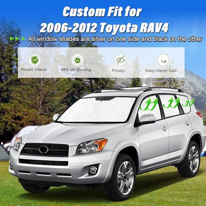 Sun Shade Custom Fit for Toyota RAV4 2006 (8 Count)
