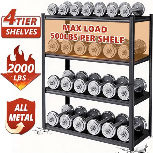 Heavy Duty 4 Tier Adjustable metal garage shelving Unit