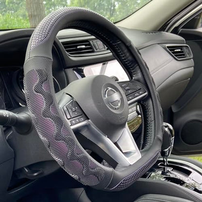 D Shaped Steering Wheel Cover Great Grip 14.5