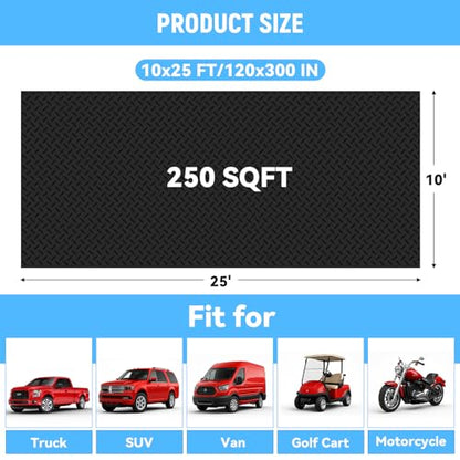 10x25 FT Garage Floor Mat