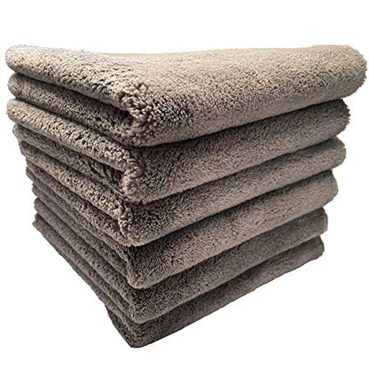Plush Edgeless Microfiber Towel for Car (6 Count)
