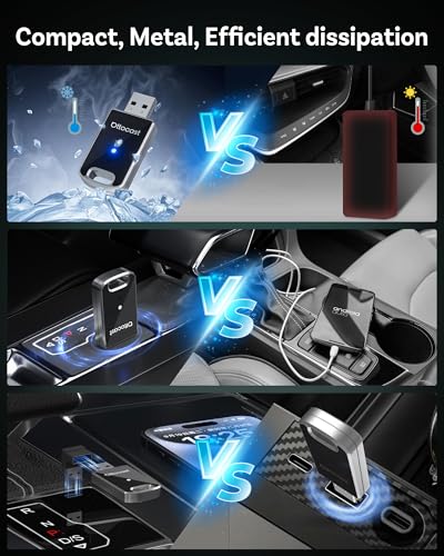 Mini Edge 2025 Wireless Carplay Adapter & Android Auto Wireless Adapter for Apple iPhone Samsung Android Phone 2