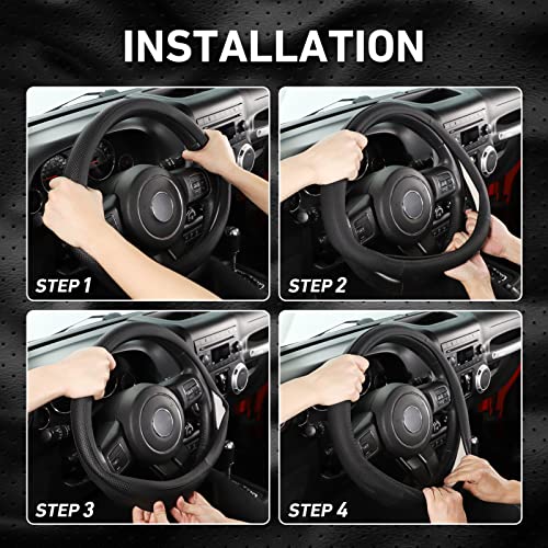 Breathable Car Steering Wheel Cover Large Size 15.5