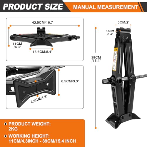Car Jack Kit Scissor Car Jack Max 2 Ton