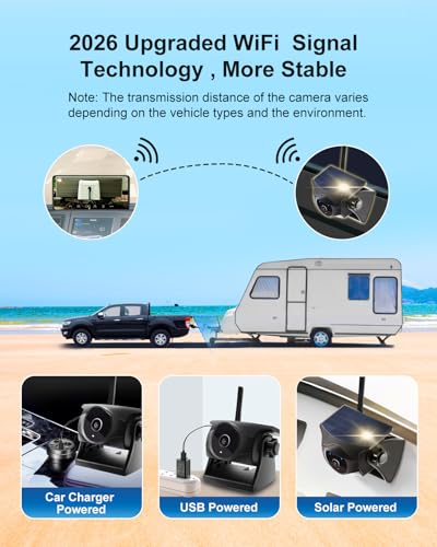1080P Solar Magnetic Wireless Backup Hitch Camera