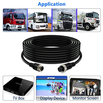Car 4 Pin Aviation Video Extension Cable 50FT