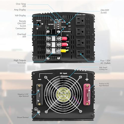 EL3746 12V 8000 Watt Power Inverter with Remote Control