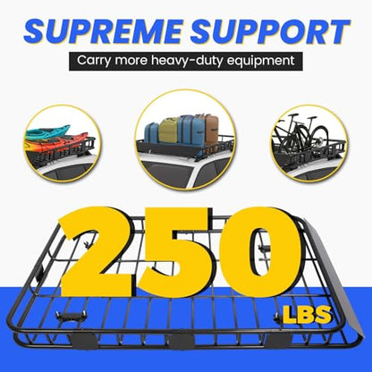 59" x 39" x 5.1" Universal Adjustable Roof Rack Cargo Carrier