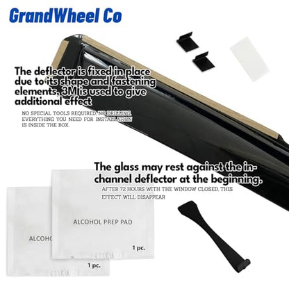 Window Deflectors Smoke Tinted in (4 Count)