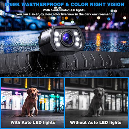 Car Backup Camera 6 LED Lights Night Vision