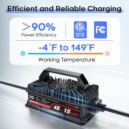 48V 15A Golf Cart Battery Charger for Yamaha G29 Drive & Drive 2