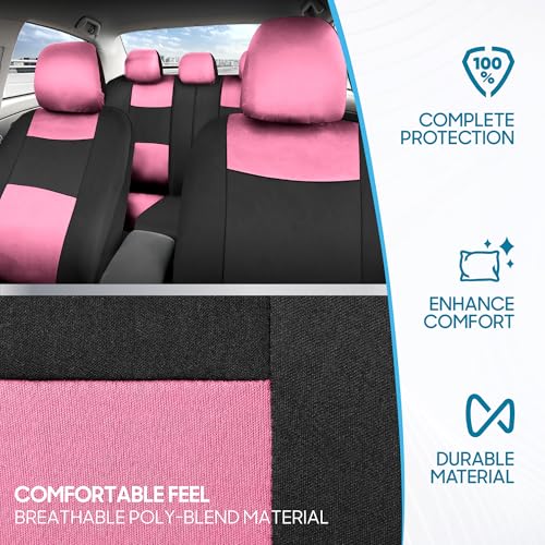 PolyPro Pink Car Seat Covers Full Set with 4