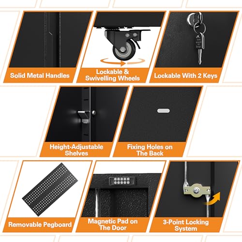 Metal Garage Storage Cabinet with 2 Doors