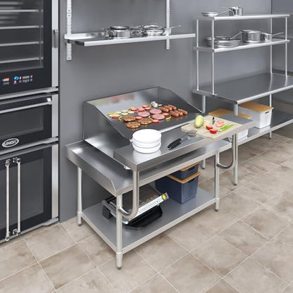 13.5 in. x 49 in. Stainless Steel Adjustable Work Surface for 30 in. x 48 in. Equipment Stand
