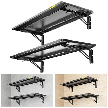 2pack 1.2x3ft Adjustable Rail Type Folding Storage Rack Shelf