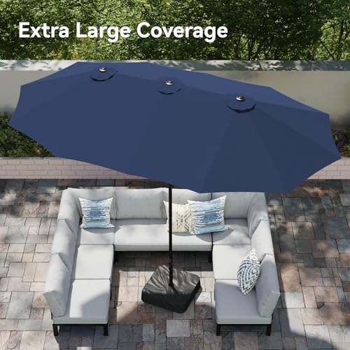 15ft Large Outdoor Patio Umbrella with Base Included