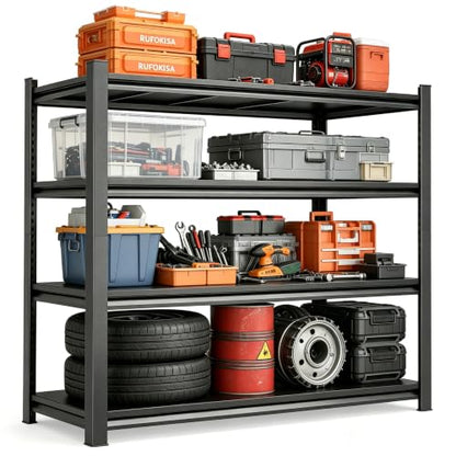 2pack Garage Shelving Heavy Duty Storage Shelves for Garage (4 Count)