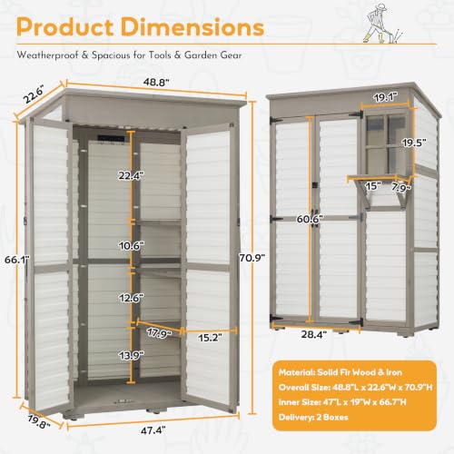 Large Outdoor Storage Cabinet with Dual