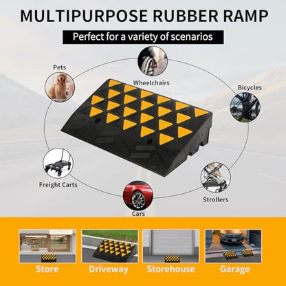 6 Inch High Rubber Curb Ramp 23.6" Long