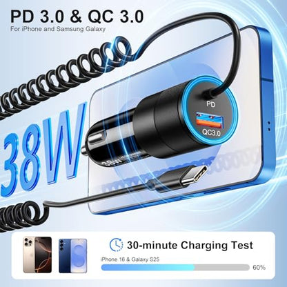 3 Pack USB C Car Charger (3 Count)