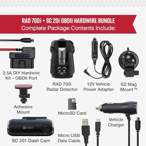 RAD 700i Radar Detector & SC 201 Smart Dash Cam Bundle
