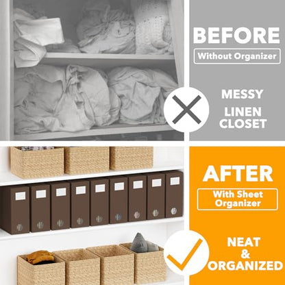 9 Pack Bed Sheet Organizers and Storage (9 Count)