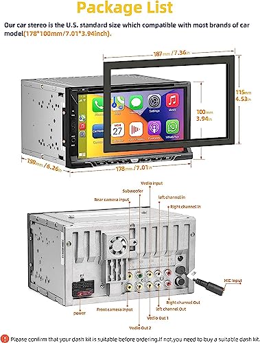 Double Din Car Stereo with CD