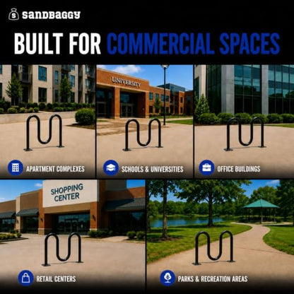 Commercial Dual Loop Wave Bike Racks