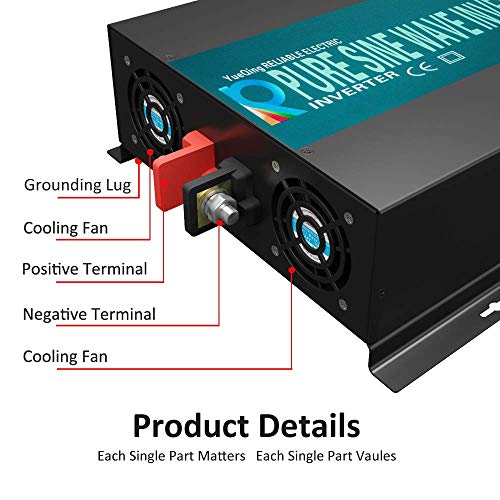 3000W 12V Pure Sine Wave Solar Power Inverter DC AC Converter