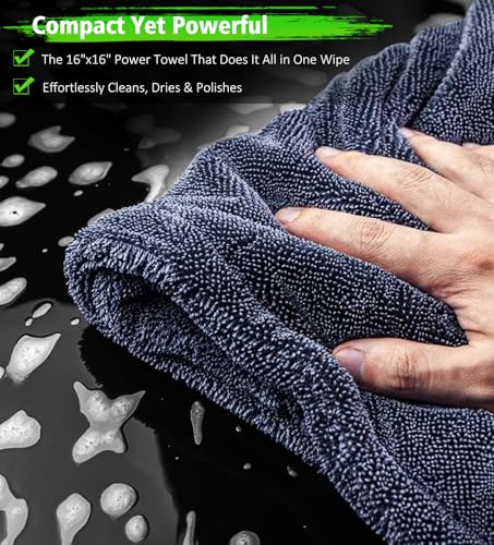 2 Pack 16"x16" Car Detailing Drying Towels (2 Count)