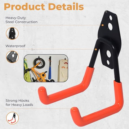 28 Pack Steel Heavy Duty Garage Hooks Storage Hooks with Anti (20 Count)