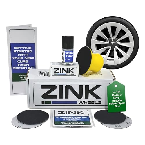 Premium Tesla Wheel Curb Rash Repair Kit for Model 3 19