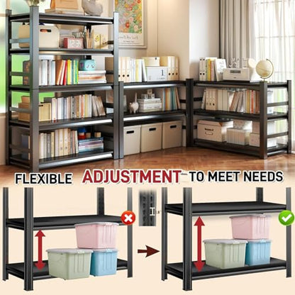 Book Shelf Metal Bookshelves (5 Count)