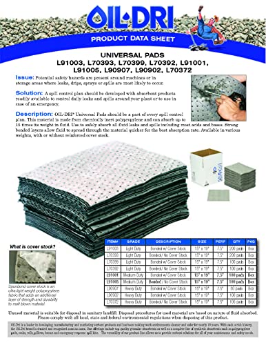 L90902 15" W x 19" L Universal Heavy Weight Bonded Perforated Pads (100 Count)
