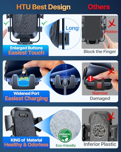Upgraded Strongest Suction No Block View Bendable Arm Car Phone Holder