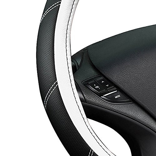 Line Rider Microfiber Leather Sporty Steering Wheel Cover Universal Fits for 95% Truck