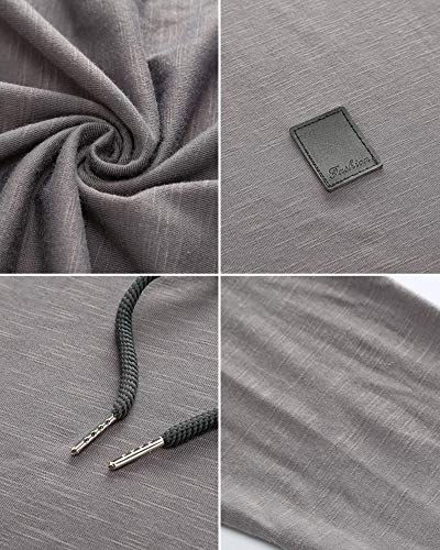 Mens Fashion Athletic Hoodies Sport Sweatshirt Solid Color Fleece Pullover Dark Grey 3XL
