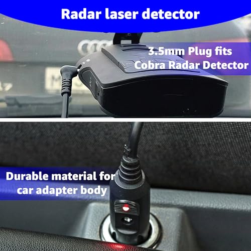 Radar Detector Power Cord for Cobra Rad480i 350 380 450 etc. 6.5FT (6.6 Foot)