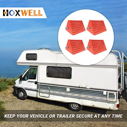 Premium 4 pcs Heavy Duty Wheel Tire Chocks