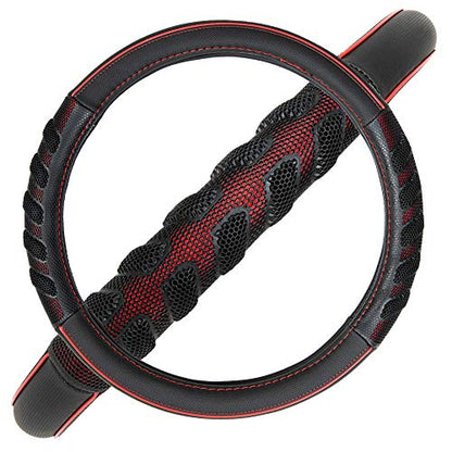 car Steering Wheel Cover Faux Leather Massage Universal fit 3D Honeycomb Hole Anti