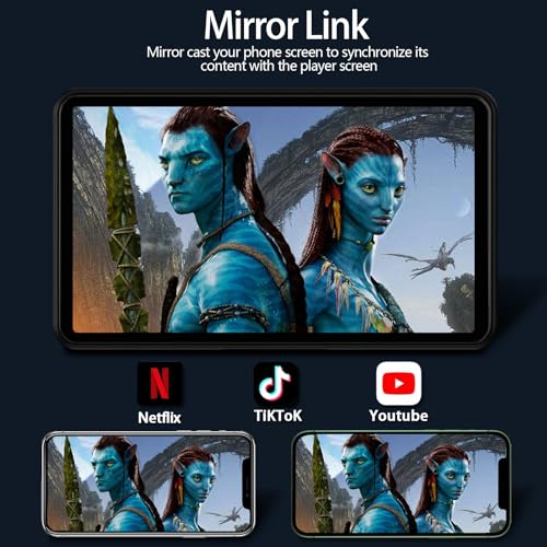 Wireless Carplay Screen for Car 7" HD Portable Car Stereo Touchscreen with Apple CarPlay and Android Auto with Mirror Link