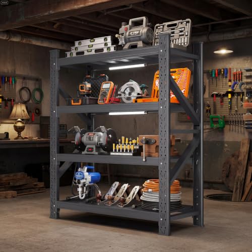 Heavy Duty 4 Tier Metal Garage Storage Shelving Unit