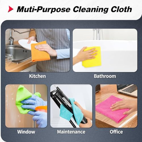 Shop Towels Microfiber Cleaning Cloth Bulk (24 Count)