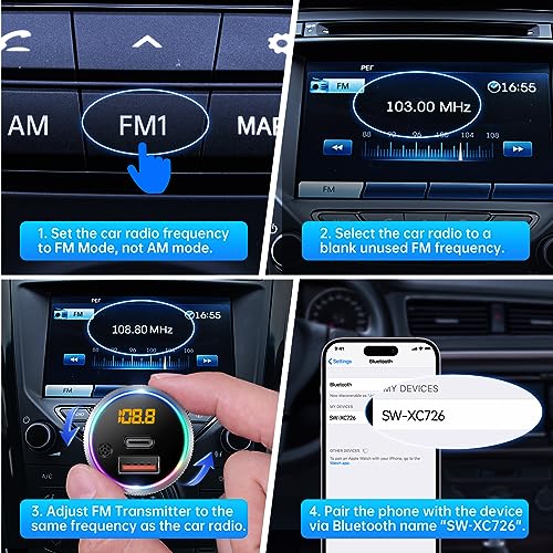 Bluetooth 5.4 FM Transmitter for Car