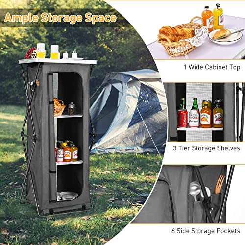 Folding Camping Storage Cabinet