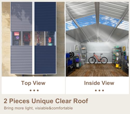 10x10 FT Metal Outdoor Storage Shed